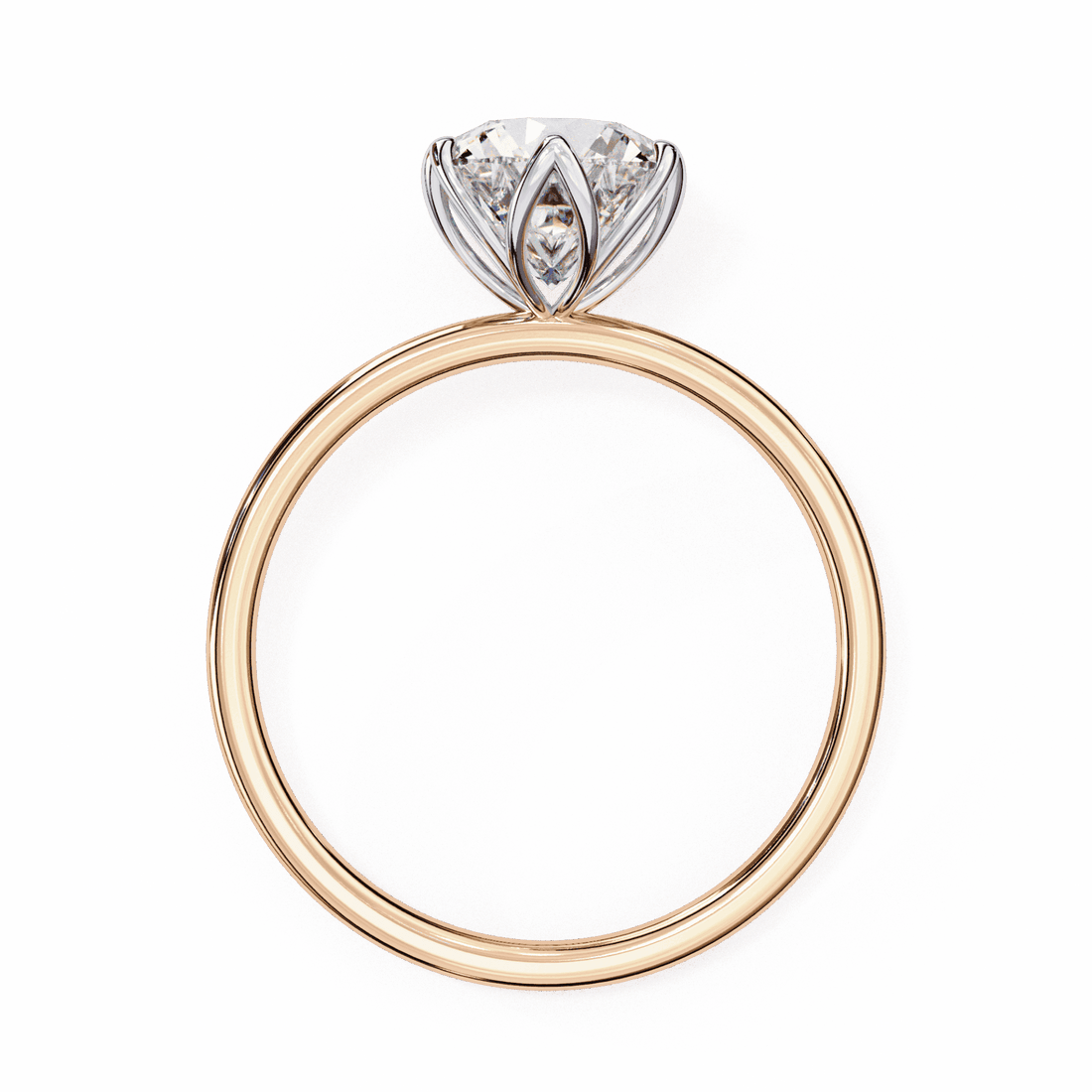 2 Carat Round Eternal Solitaire Band in Moissanite | House of Estara