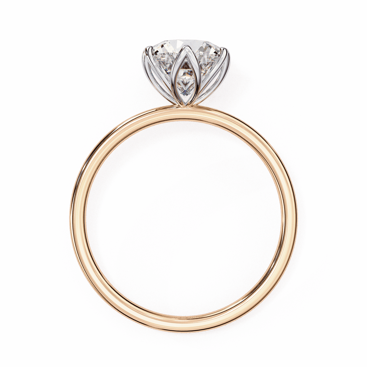 2 Carat Round Eternal Solitaire Band in Moissanite | House of Estara