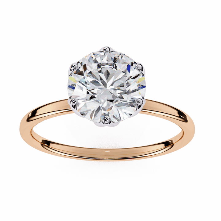 2 Carat Round Eternal Solitaire Band in Moissanite | House of Estara
