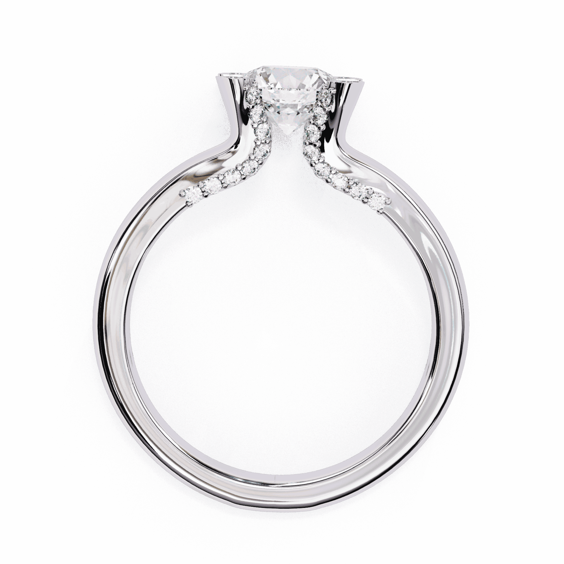 1 Carat Round Hidden Halo Solitaire Ring in Moissanite | House of Estara