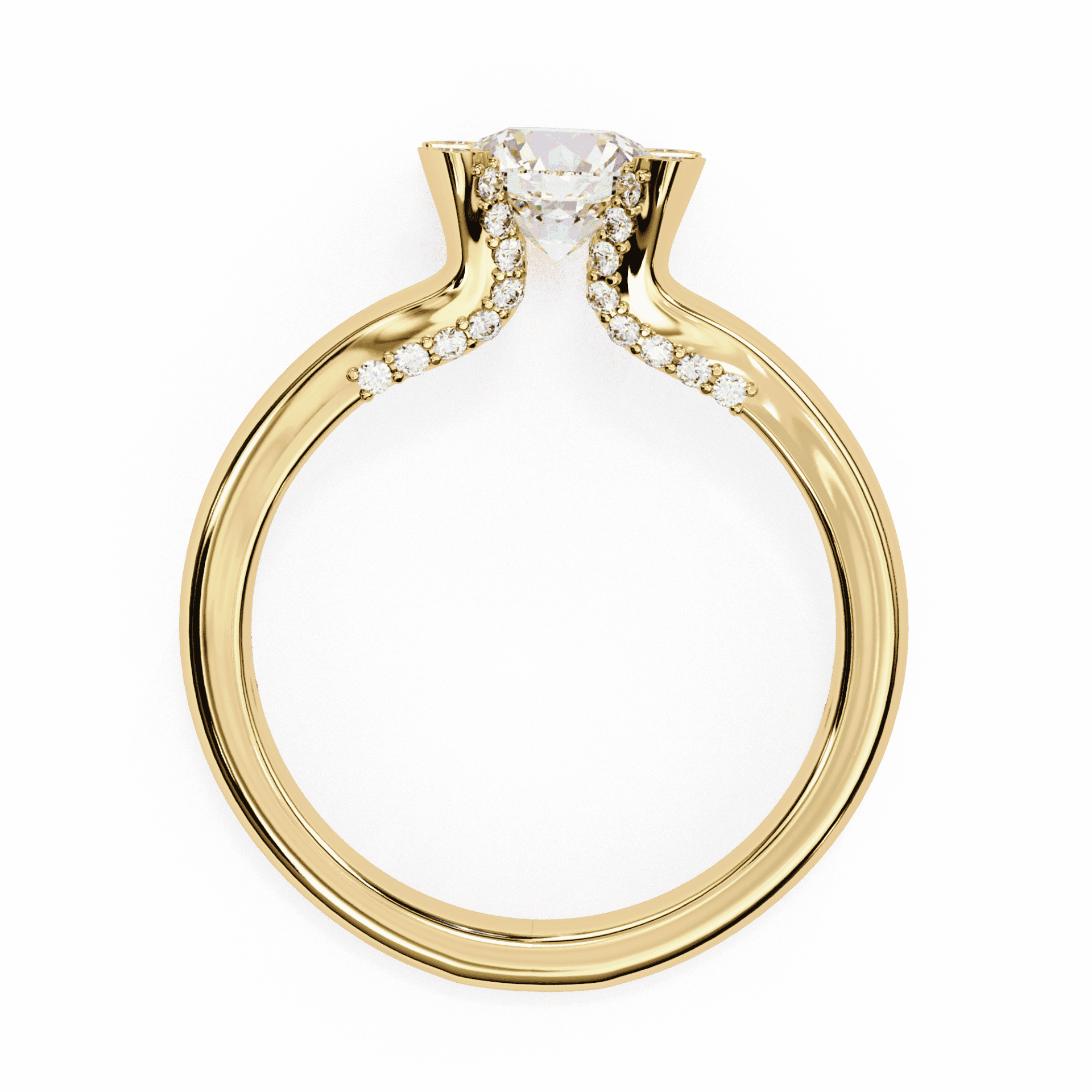 1 Carat Round Hidden Halo Solitaire Ring in Moissanite | House of Estara