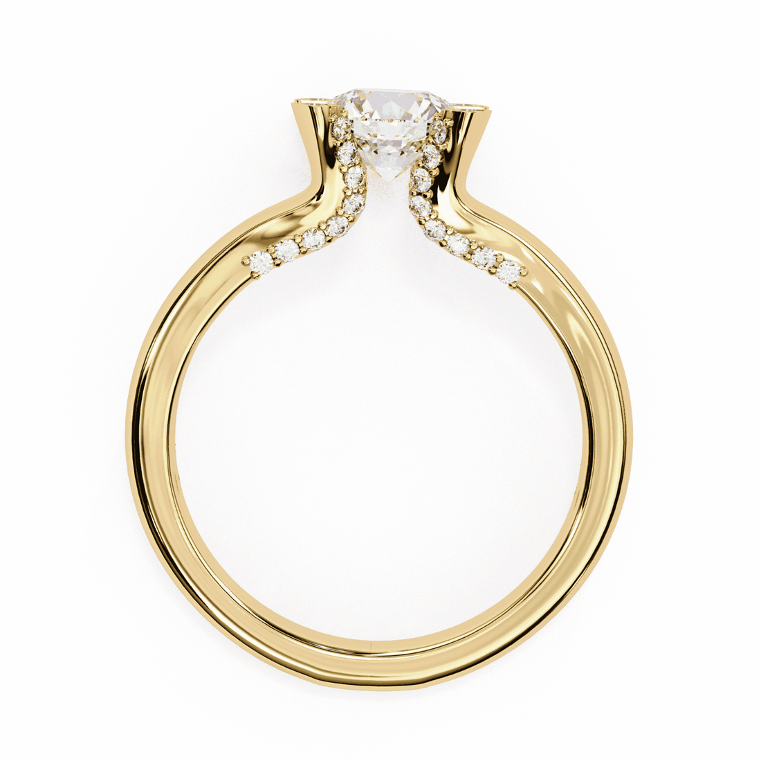 1 Carat Round Hidden Halo Solitaire Ring in Moissanite | House of Estara