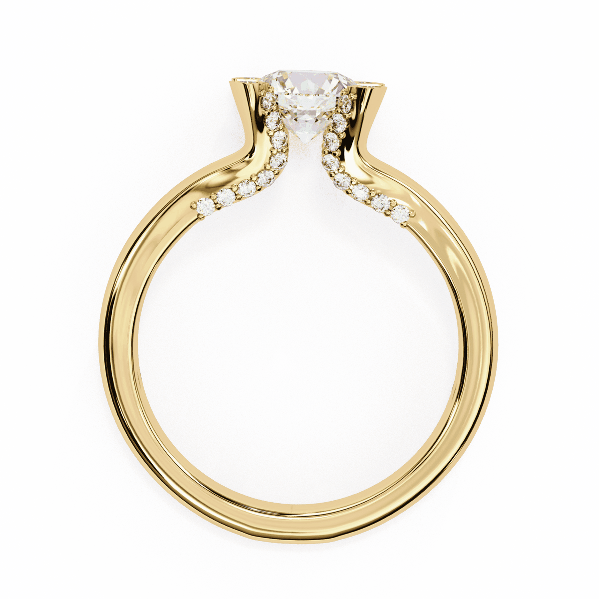 1 Carat Round Hidden Halo Solitaire Ring in Moissanite | House of Estara