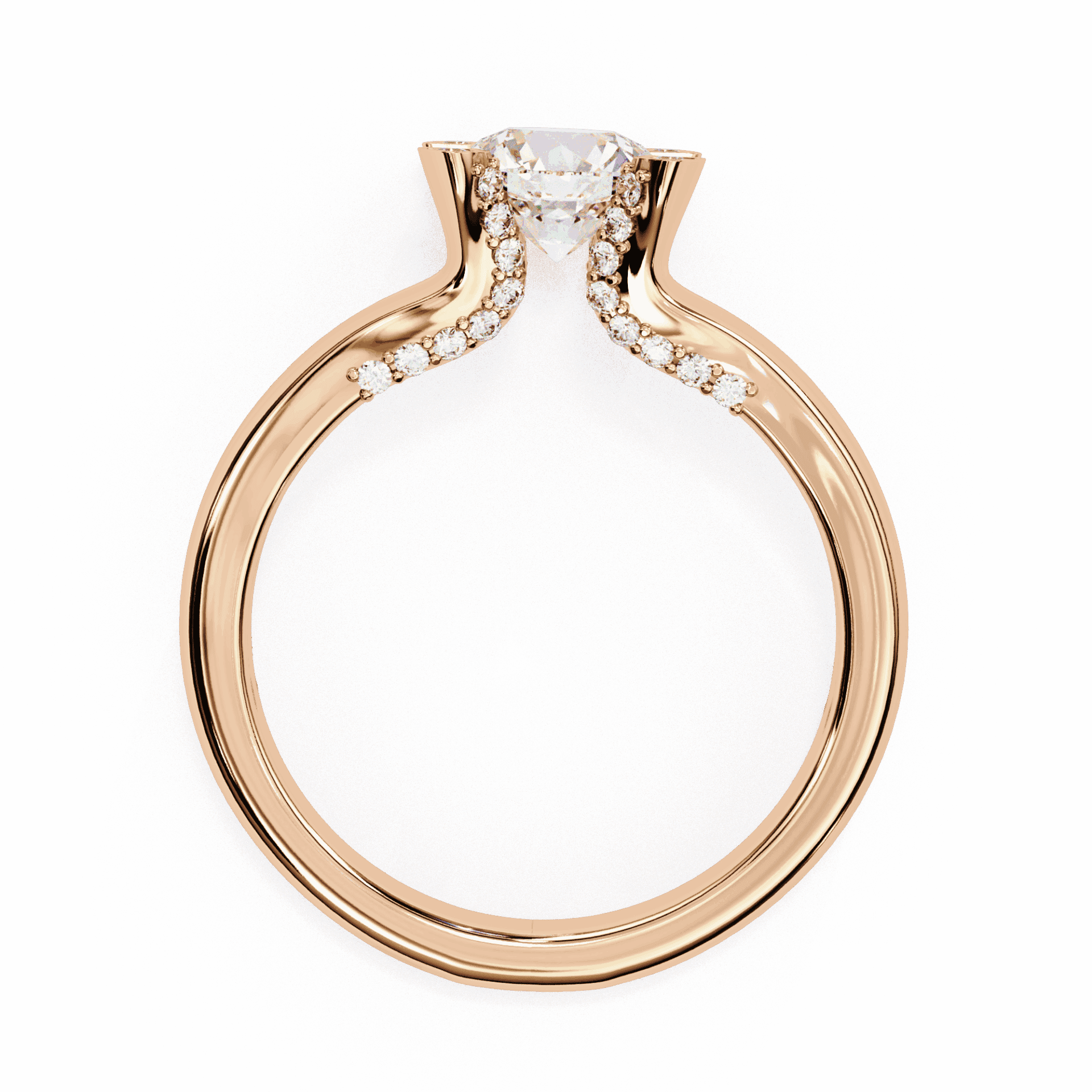 1 Carat Round Hidden Halo Solitaire Ring in Moissanite | House of Estara