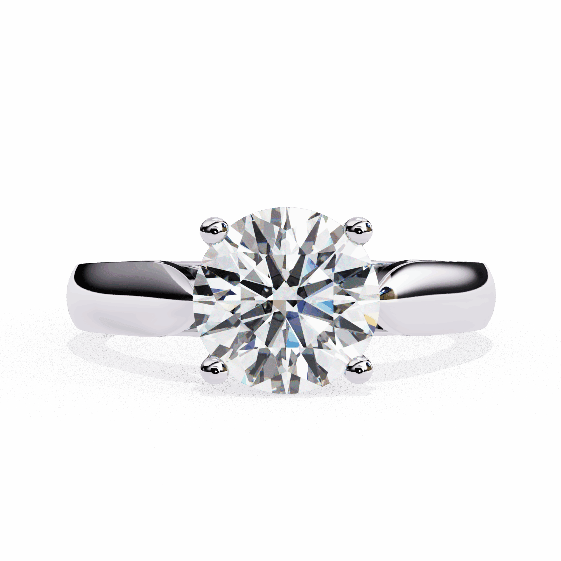2 Carat Round Heritage Solitaire Band in Moissanite | House of Estara