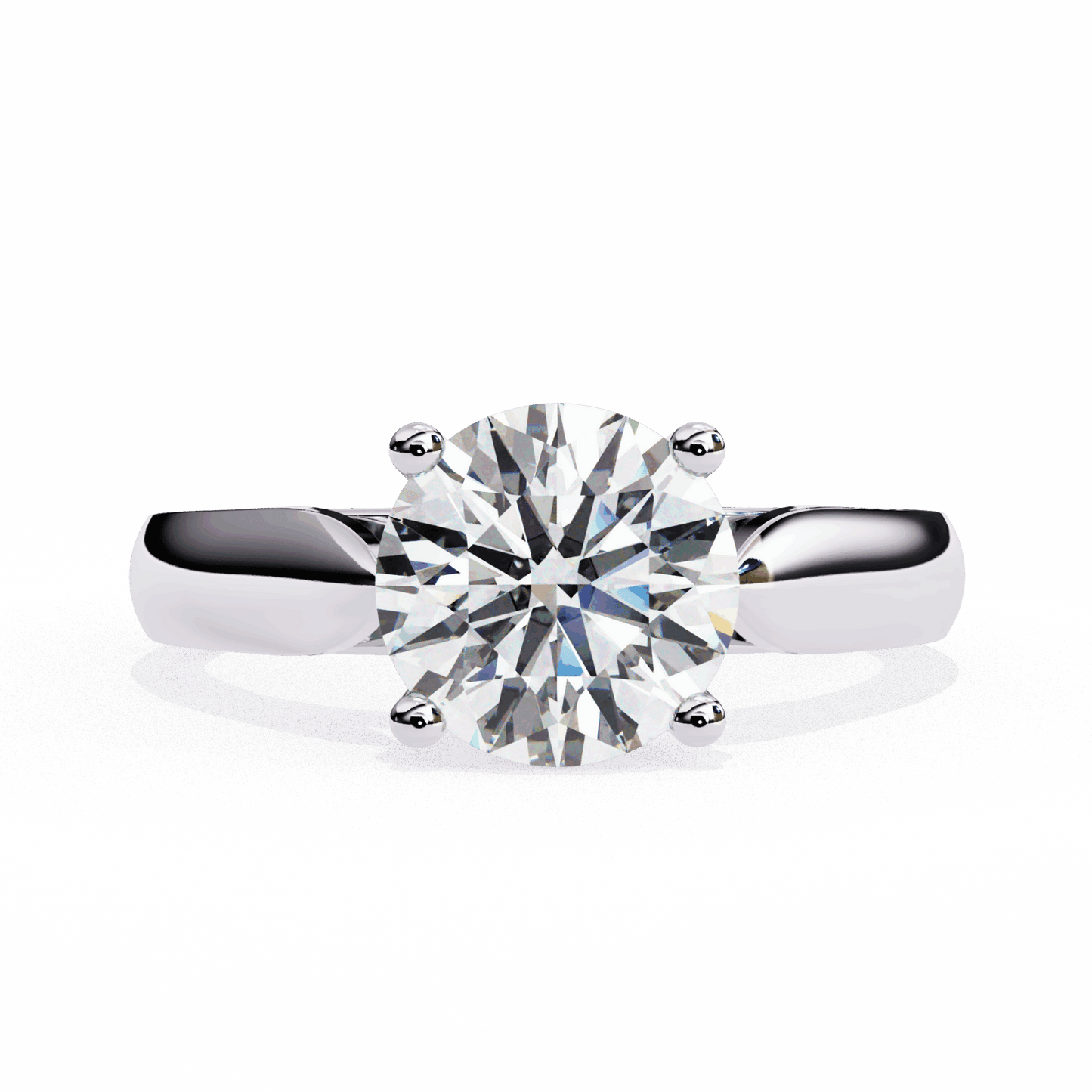 2 Carat Round Heritage Solitaire Band in Moissanite | House of Estara