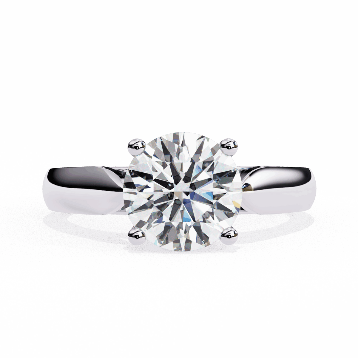 2 Carat Round Heritage Solitaire Band in Moissanite | House of Estara
