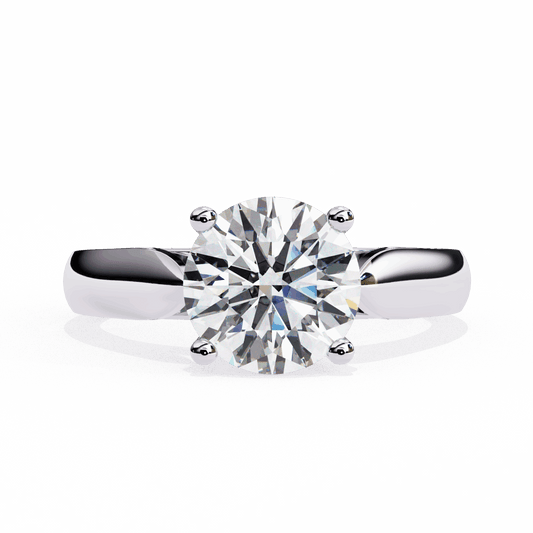 2 Carat Round Heritage Solitaire Band in Moissanite | House of Estara