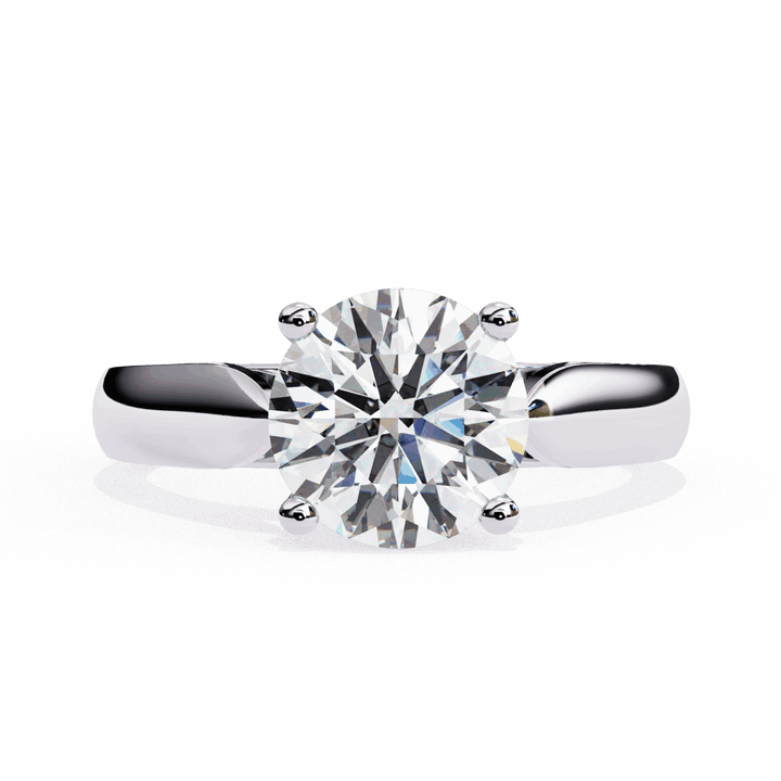 2 Carat Round Heritage Solitaire Band in Moissanite | House of Estara
