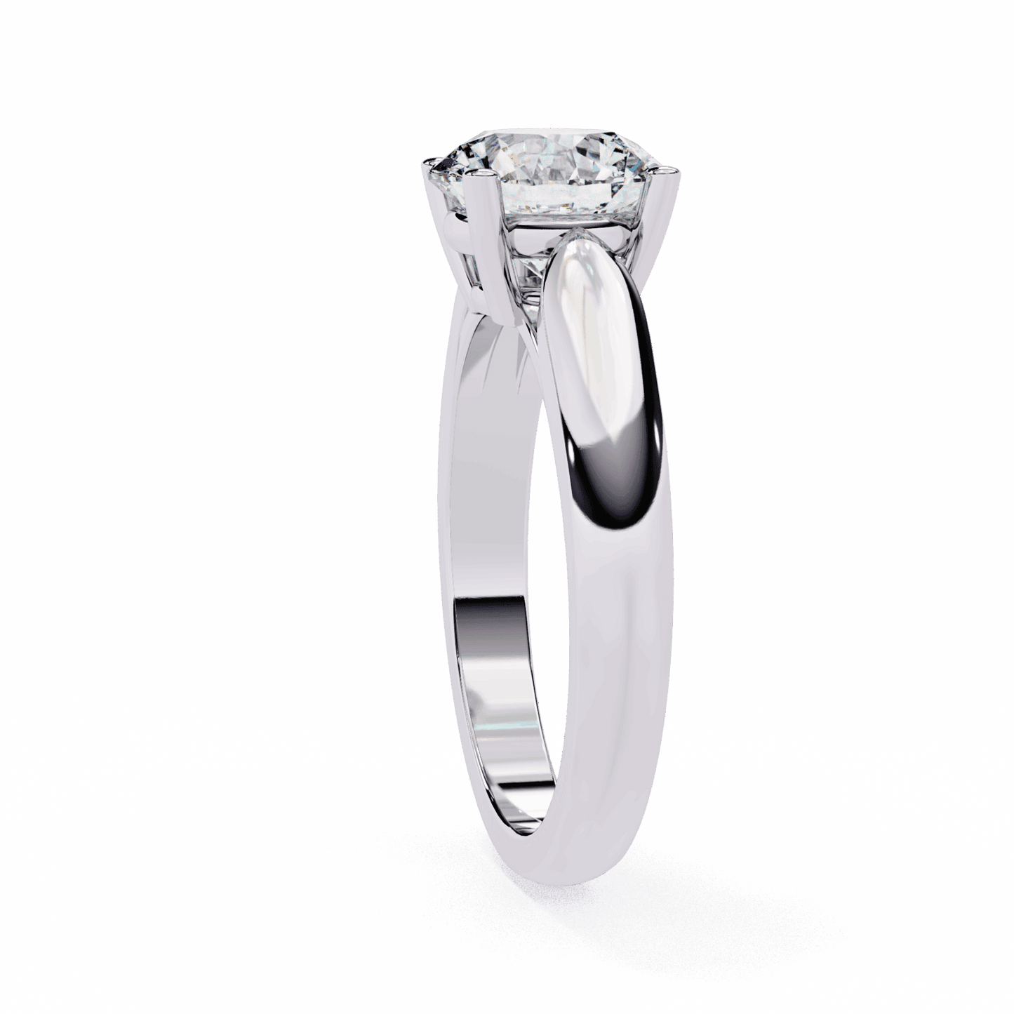 2 Carat Round Heritage Solitaire Band in Moissanite | House of Estara