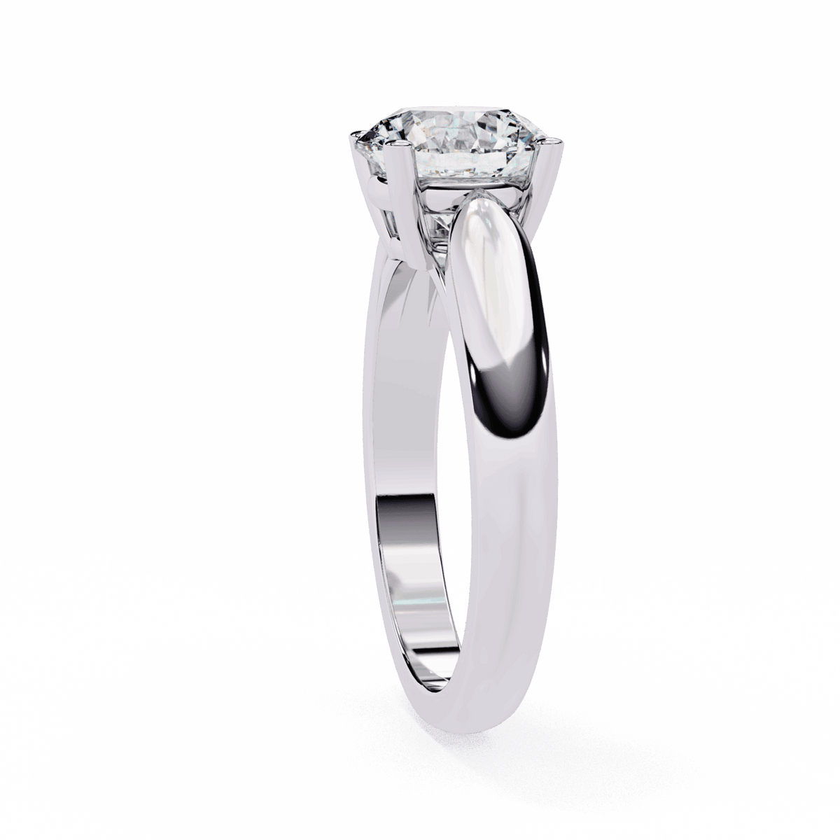 2 Carat Round Heritage Solitaire Band in Moissanite | House of Estara