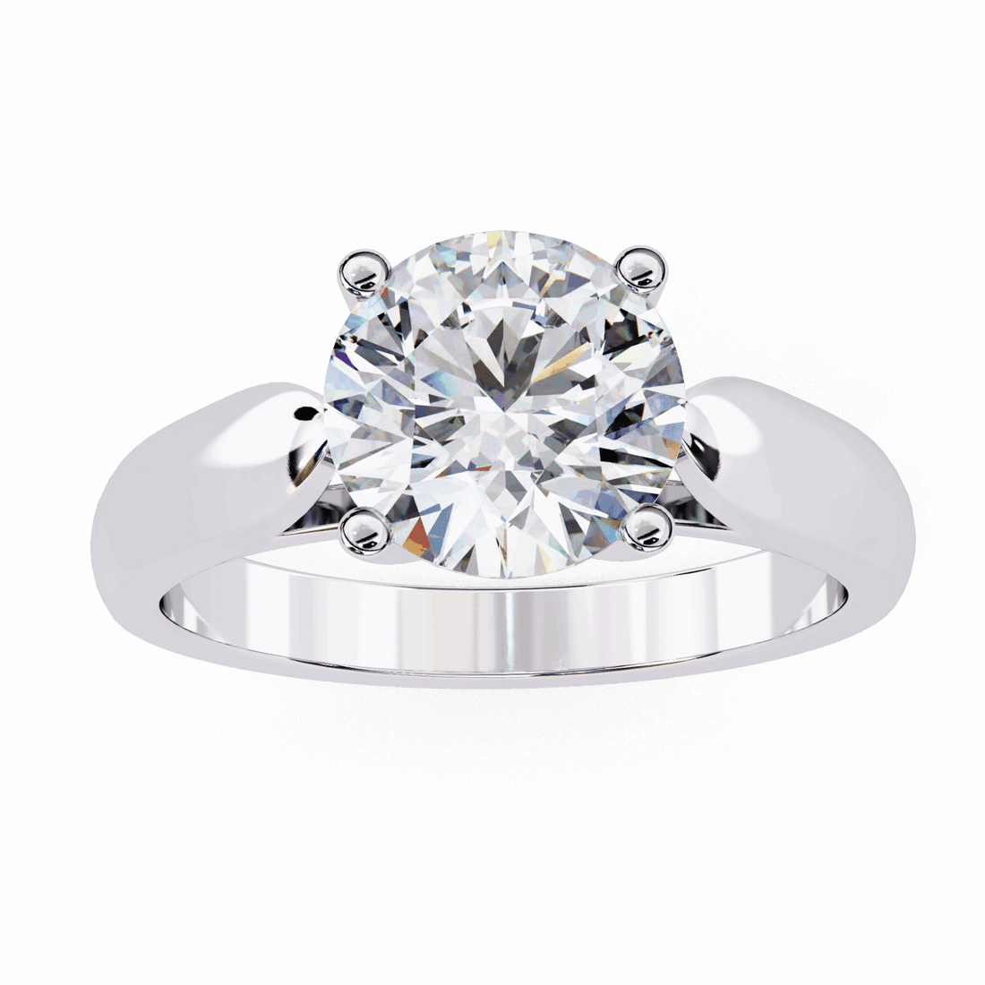 2 Carat Round Heritage Solitaire Band in Moissanite | House of Estara