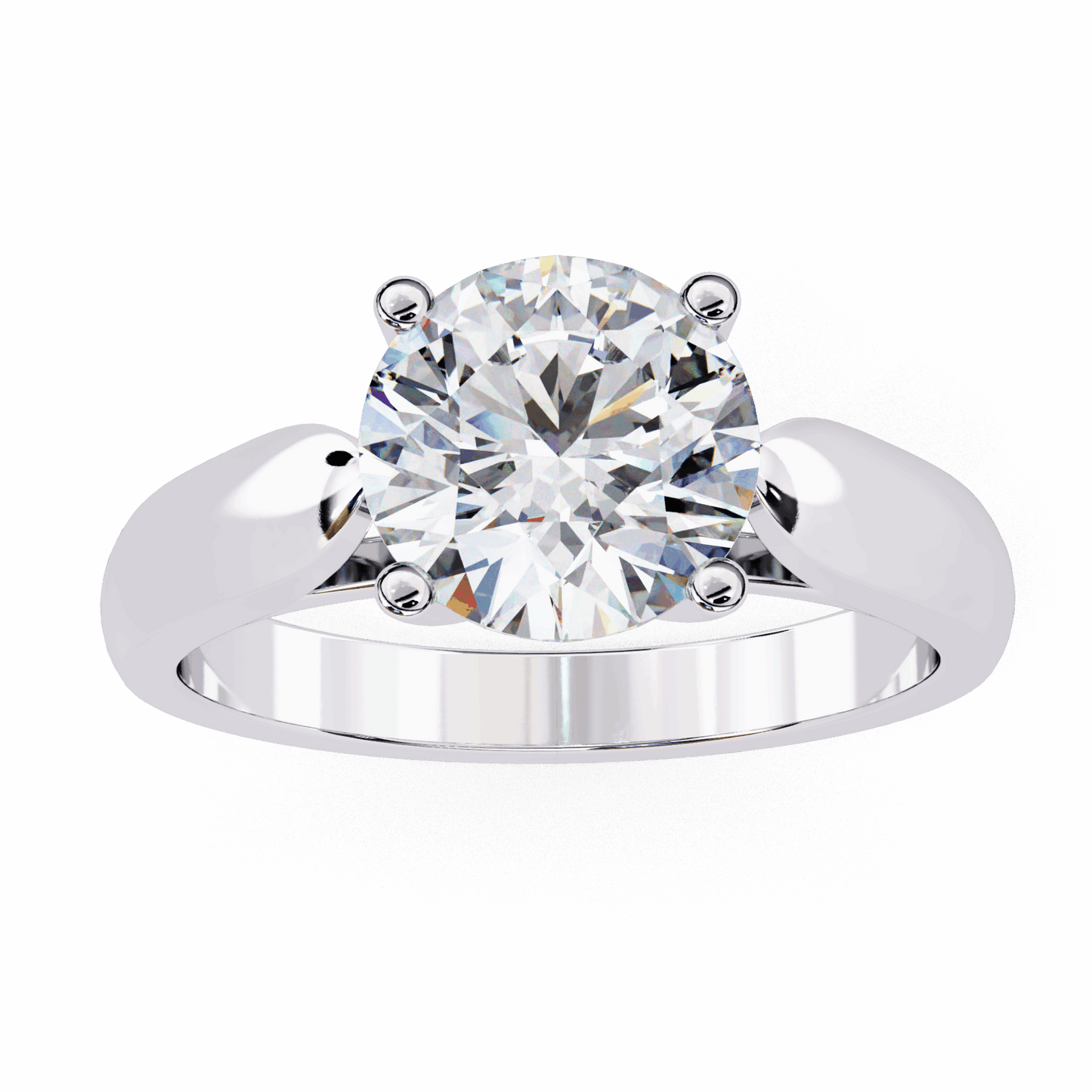 2 Carat Round Heritage Solitaire Band in Moissanite | House of Estara