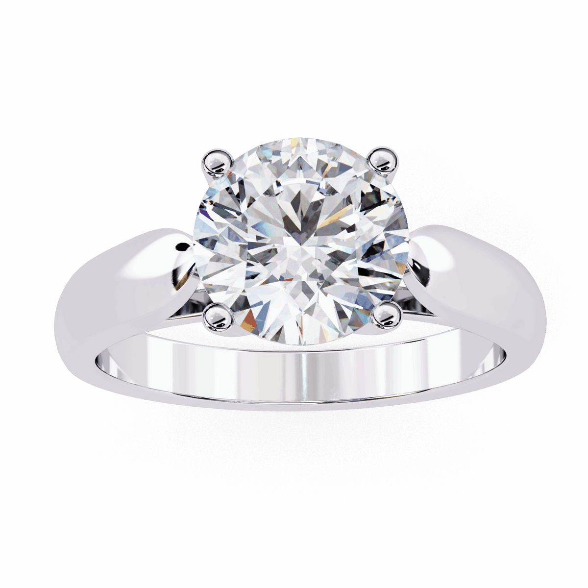2 Carat Round Heritage Solitaire Band in Moissanite | House of Estara