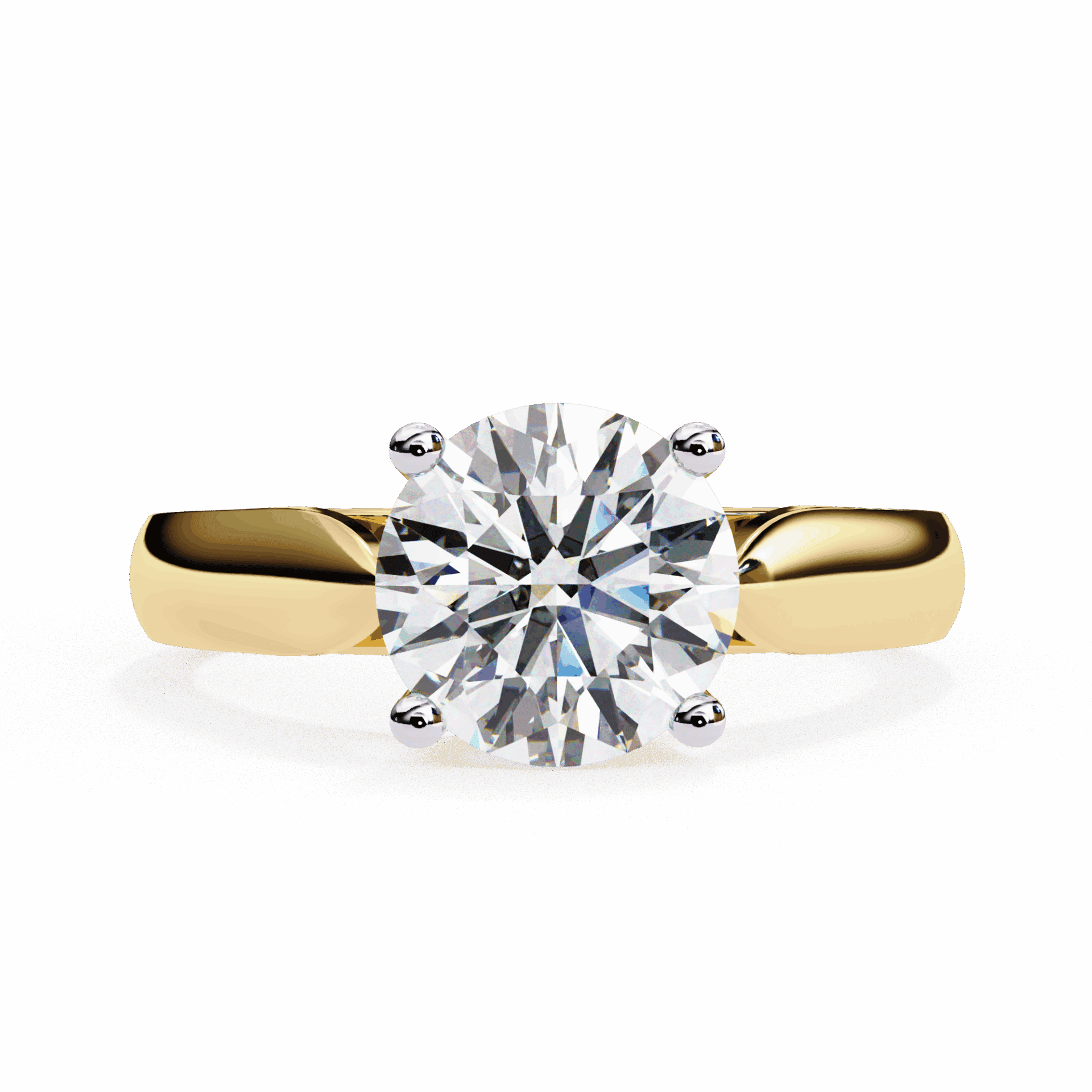 2 Carat Round Heritage Solitaire Band in Moissanite | House of Estara