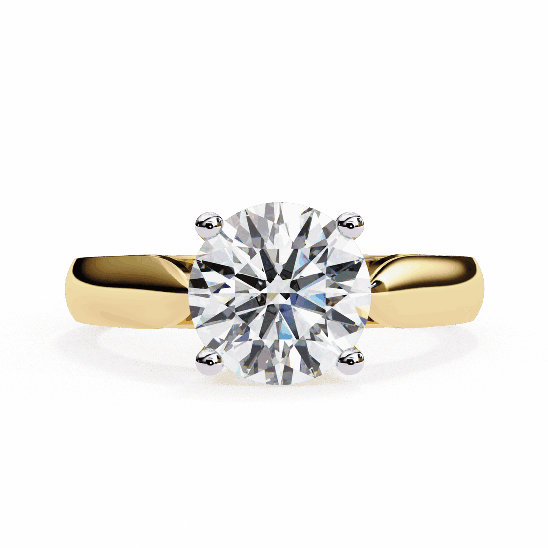 2 Carat Round Heritage Solitaire Band in Moissanite | House of Estara