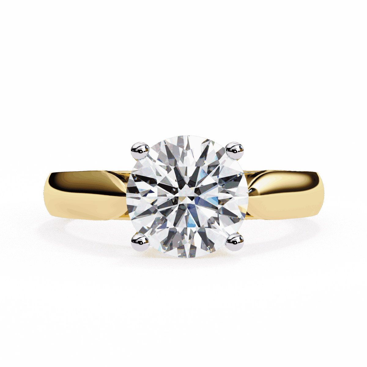 2 Carat Round Heritage Solitaire Band in Moissanite | House of Estara