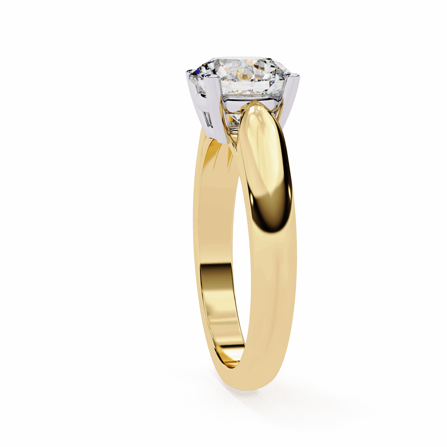 2 Carat Round Heritage Solitaire Band in Moissanite | House of Estara