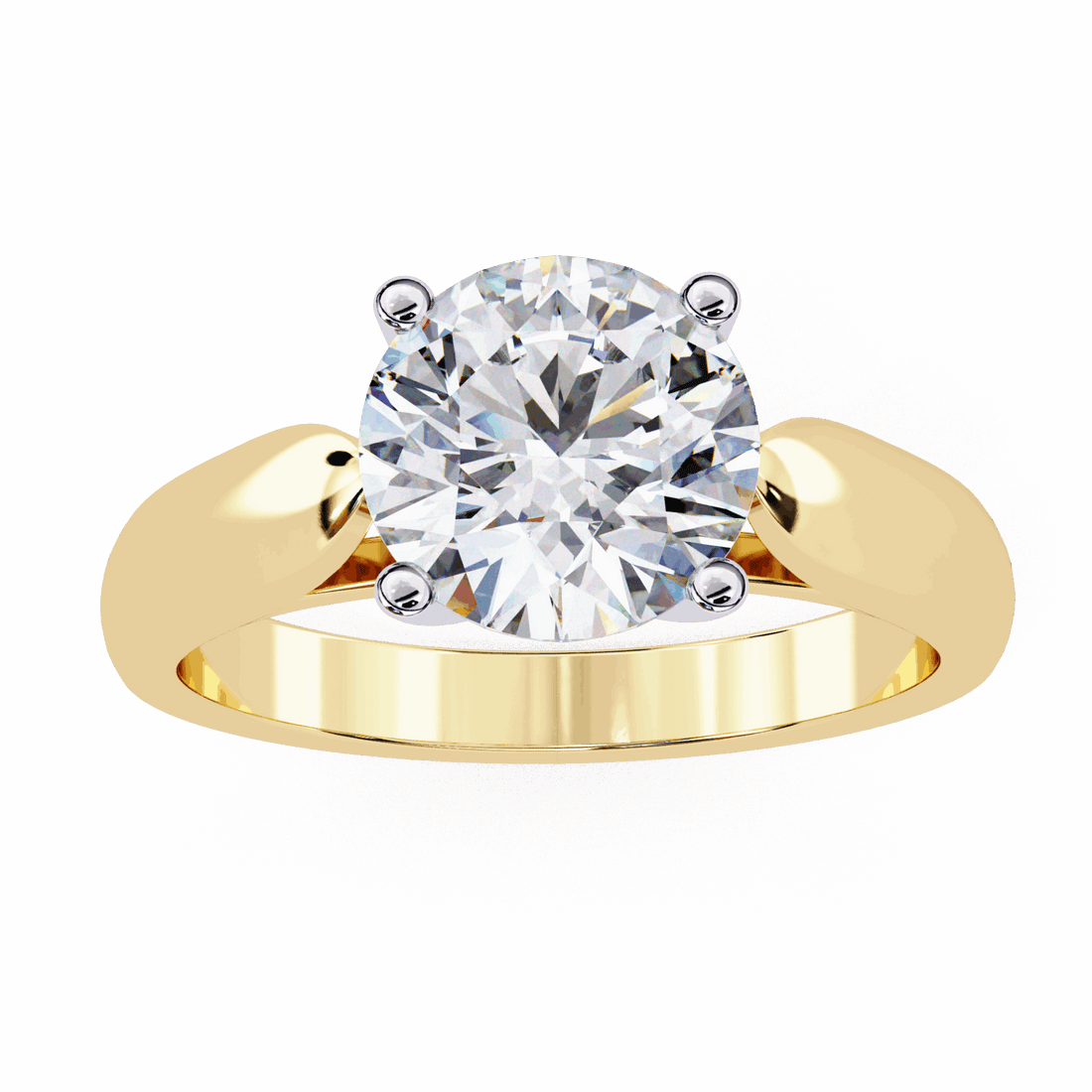 2 Carat Round Heritage Solitaire Band in Moissanite | House of Estara