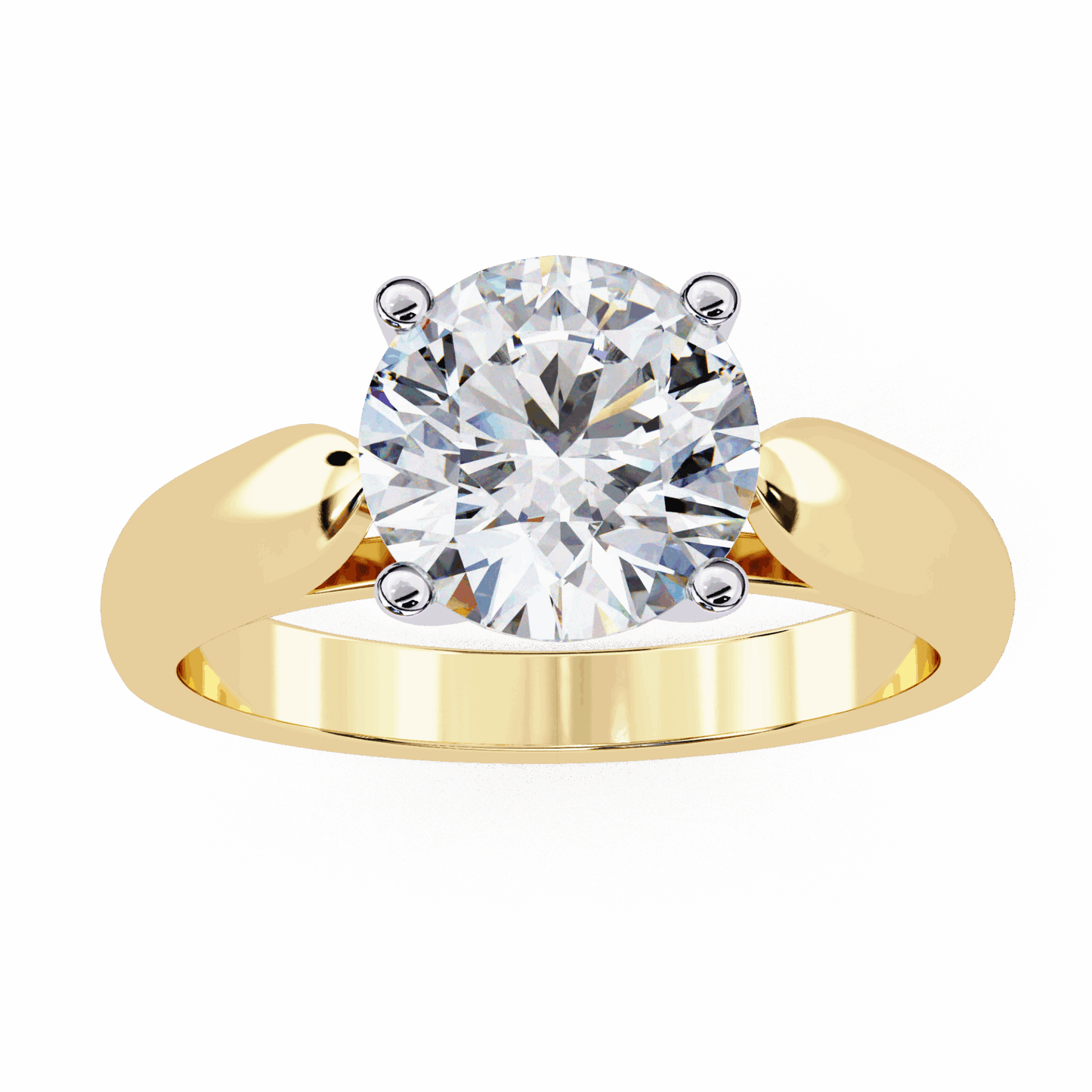 2 Carat Round Heritage Solitaire Band in Moissanite | House of Estara