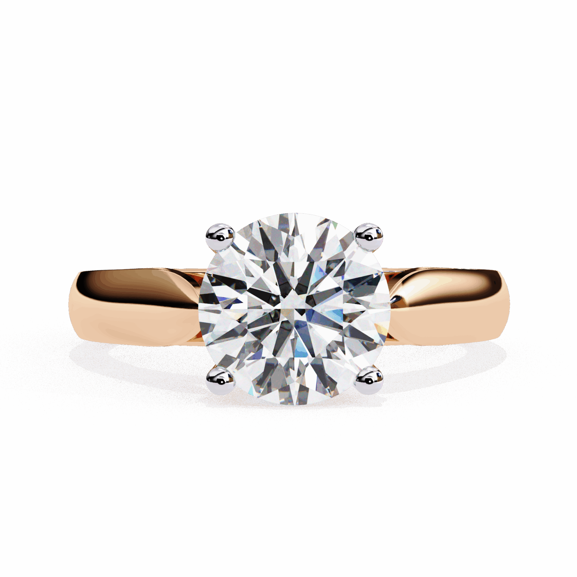 2 Carat Round Heritage Solitaire Band in Moissanite | House of Estara