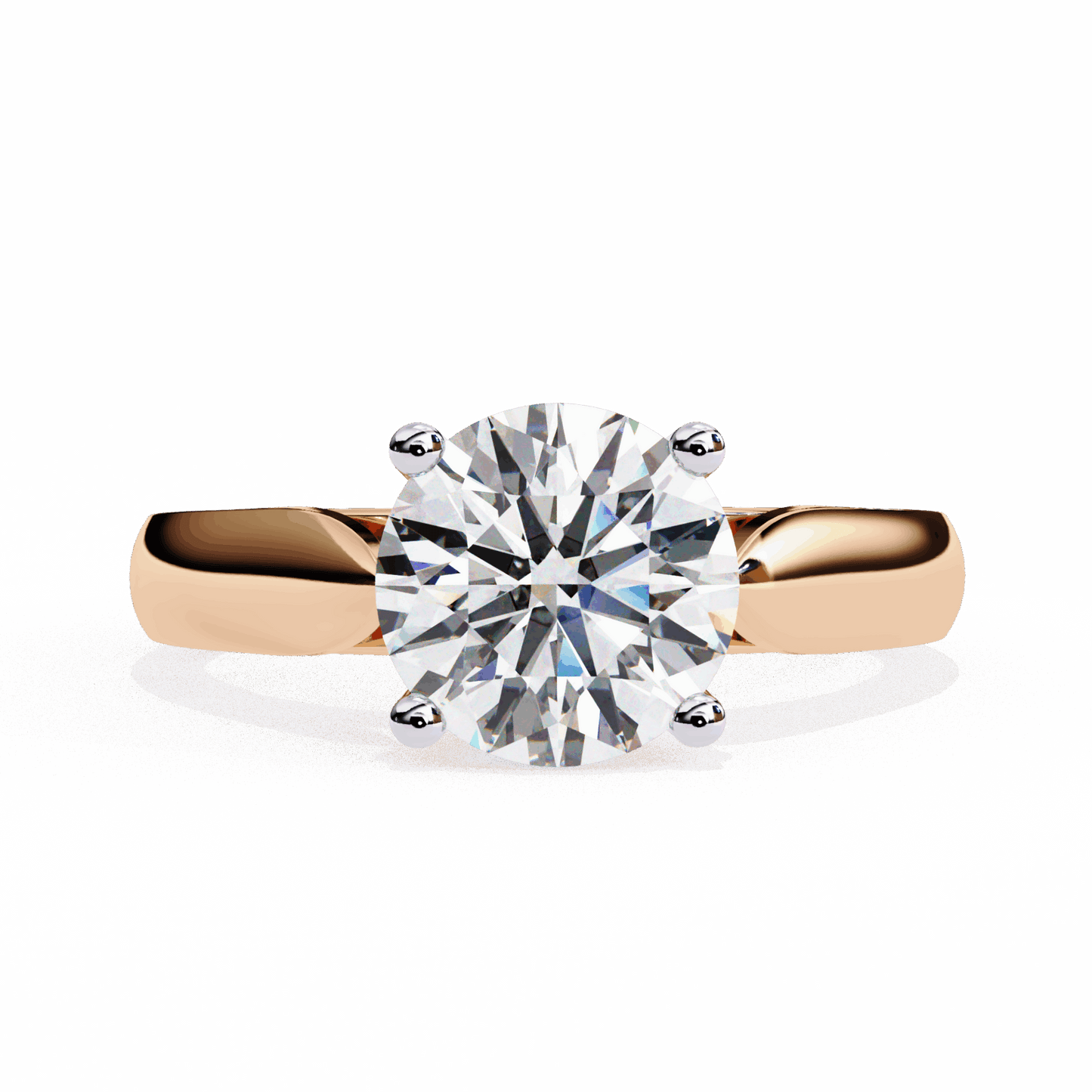2 Carat Round Heritage Solitaire Band in Moissanite | House of Estara