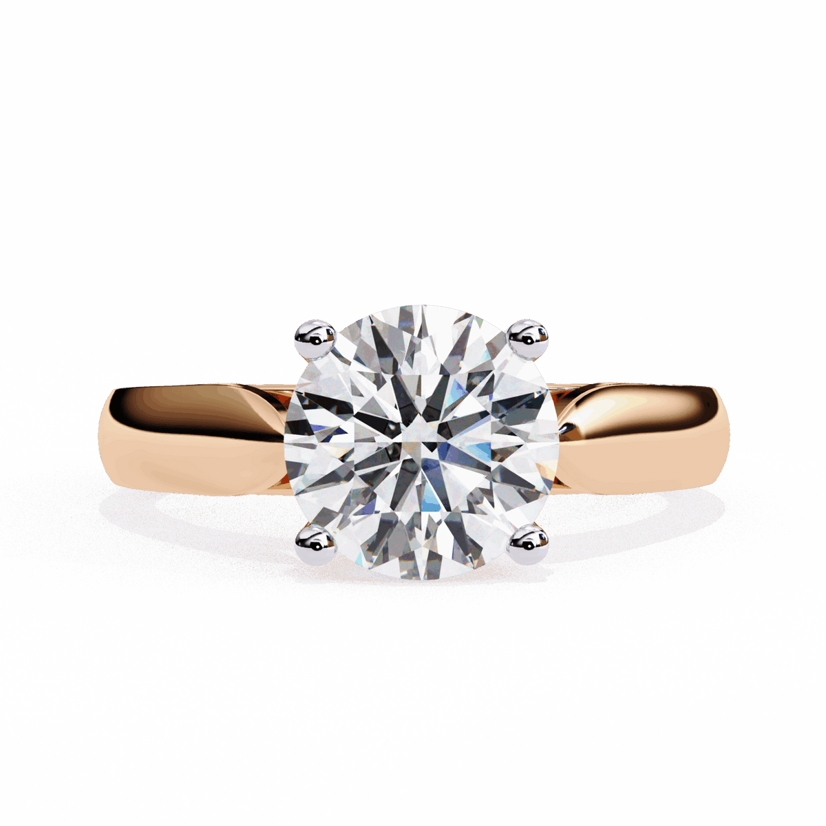 2 Carat Round Heritage Solitaire Band in Moissanite | House of Estara