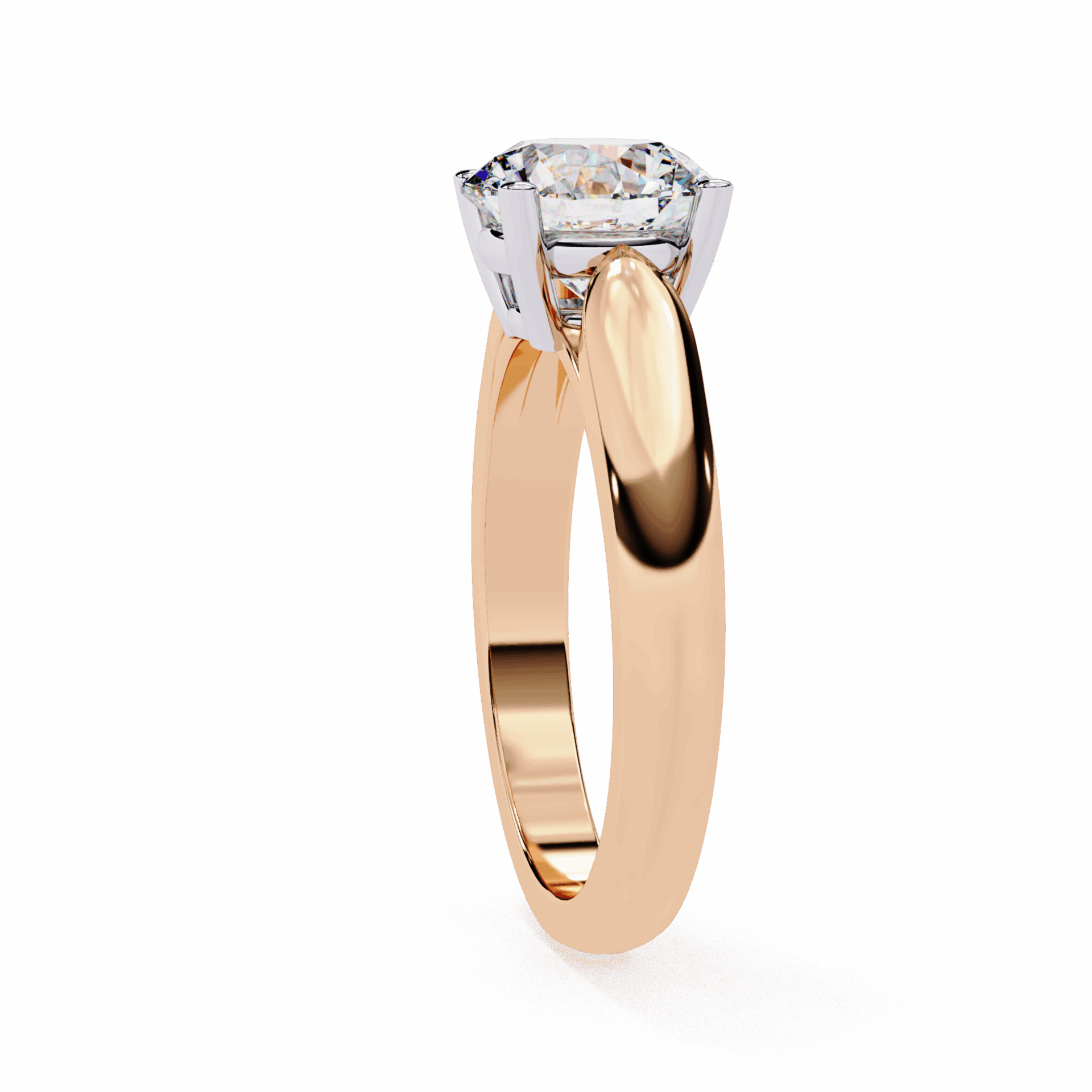 2 Carat Round Heritage Solitaire Band in Moissanite | House of Estara