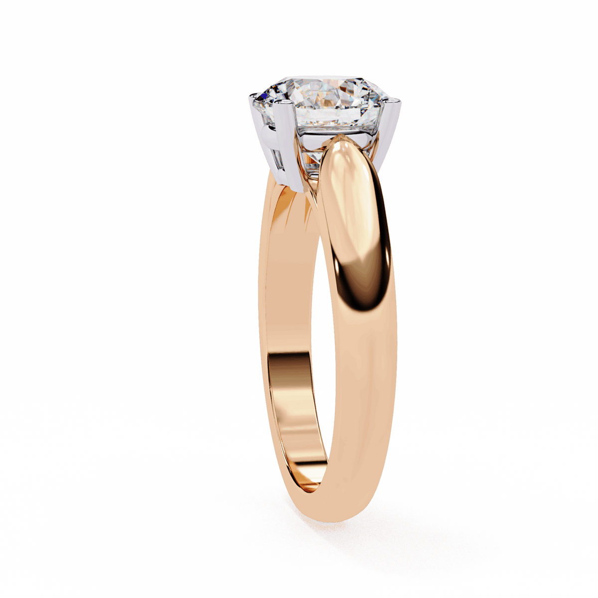 2 Carat Round Heritage Solitaire Band in Moissanite | House of Estara