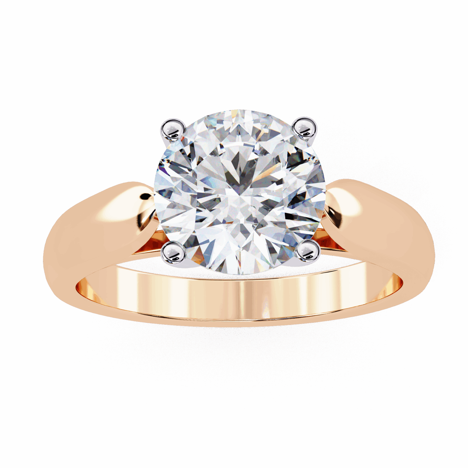2 Carat Round Heritage Solitaire Band in Moissanite | House of Estara