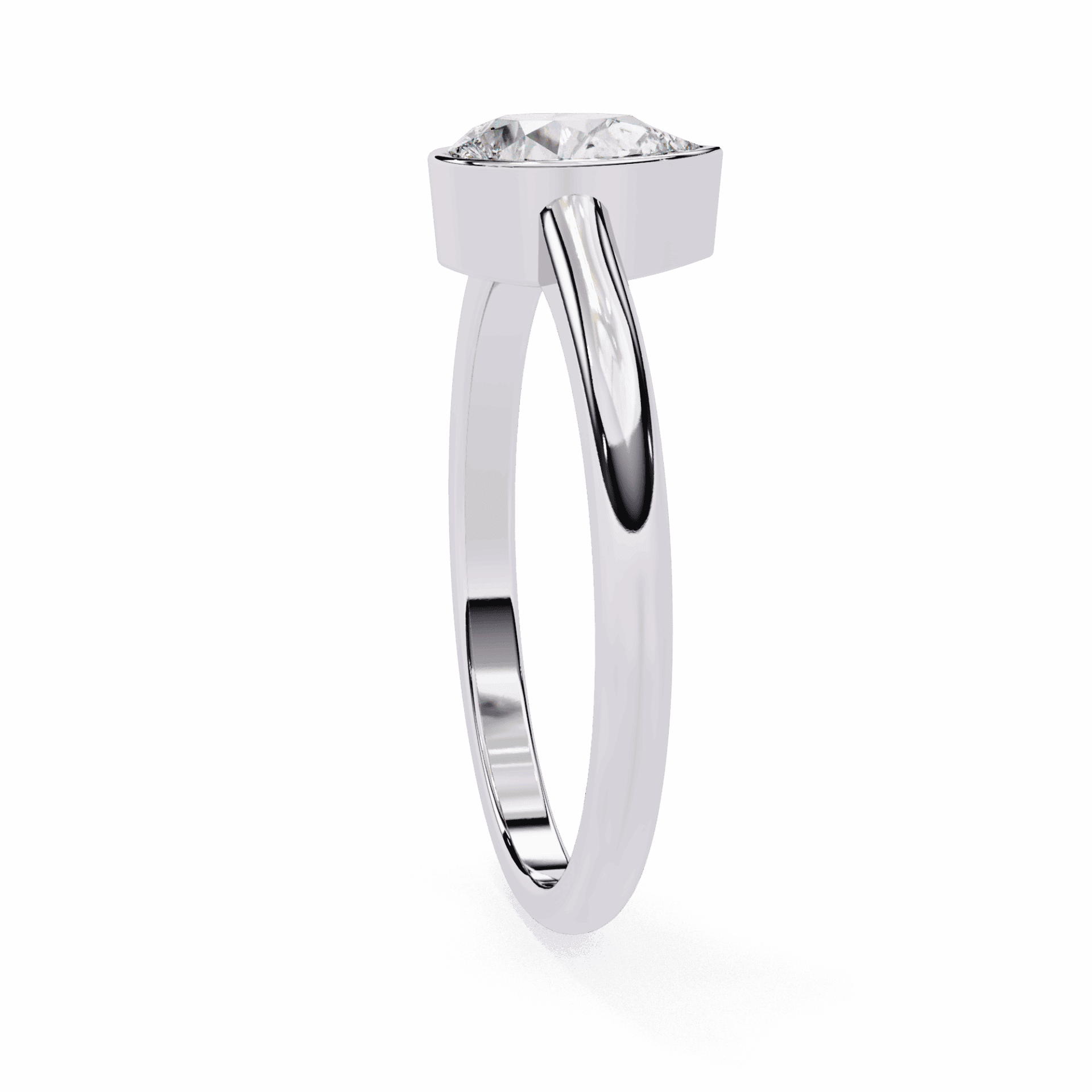 0.5 Carat Pear Minimalist Solitaire Engagement Ring in Moissanite | House of Estara