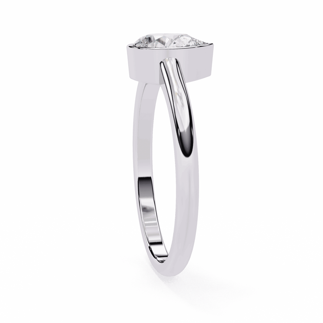 0.5 Carat Pear Minimalist Solitaire Engagement Ring in Moissanite | House of Estara