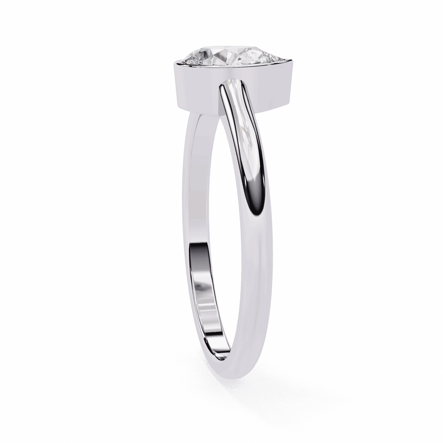 0.5 Carat Pear Minimalist Solitaire Engagement Ring in Moissanite | House of Estara