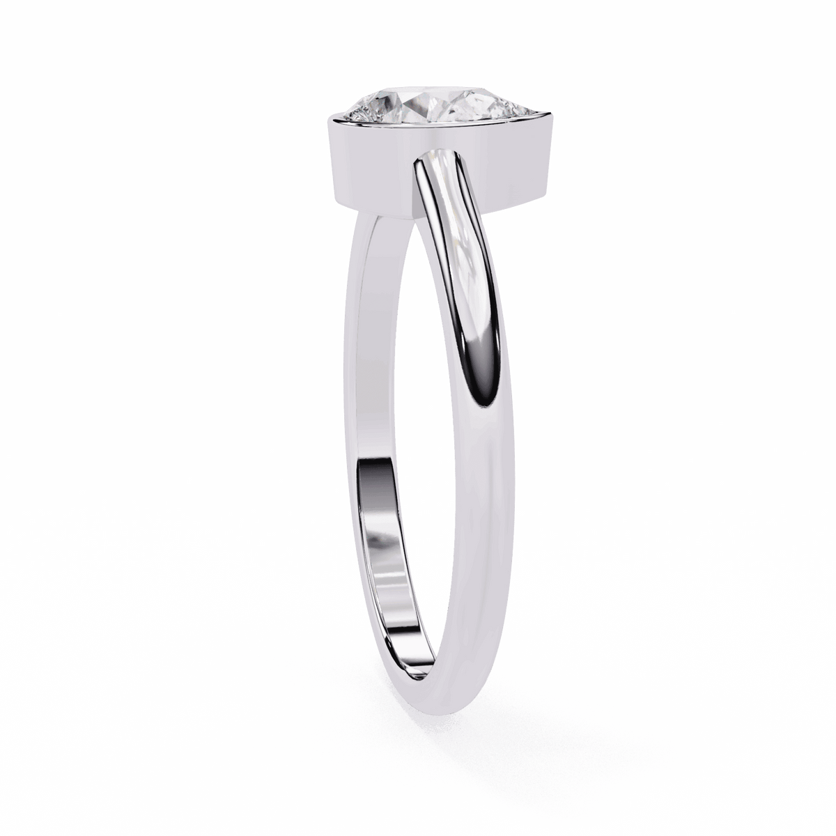 0.5 Carat Pear Minimalist Solitaire Engagement Ring in Moissanite | House of Estara