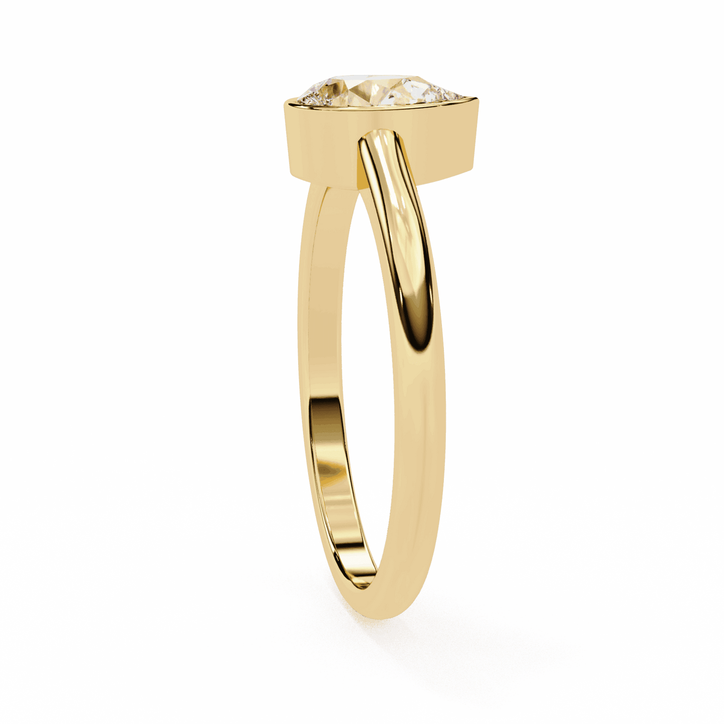 0.5 Carat Pear Minimalist Solitaire Engagement Ring in Moissanite | House of Estara