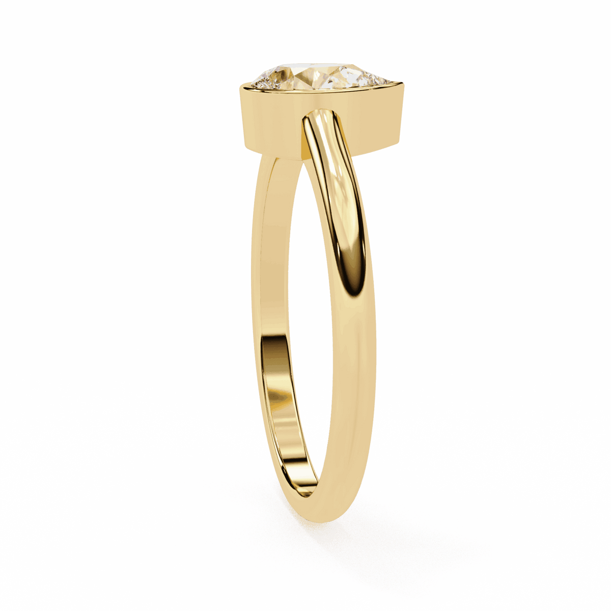 0.5 Carat Pear Minimalist Solitaire Engagement Ring in Moissanite | House of Estara