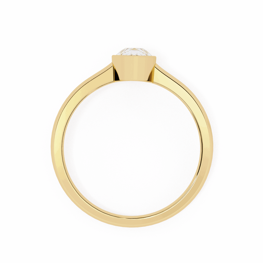 0.5 Carat Pear Minimalist Solitaire Engagement Ring in Moissanite | House of Estara
