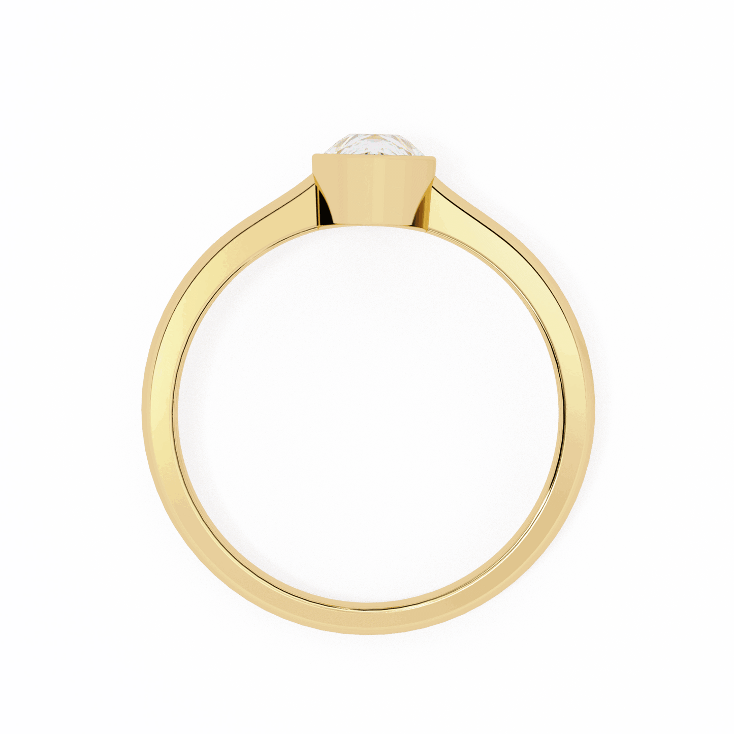 0.5 Carat Pear Minimalist Solitaire Engagement Ring in Moissanite | House of Estara