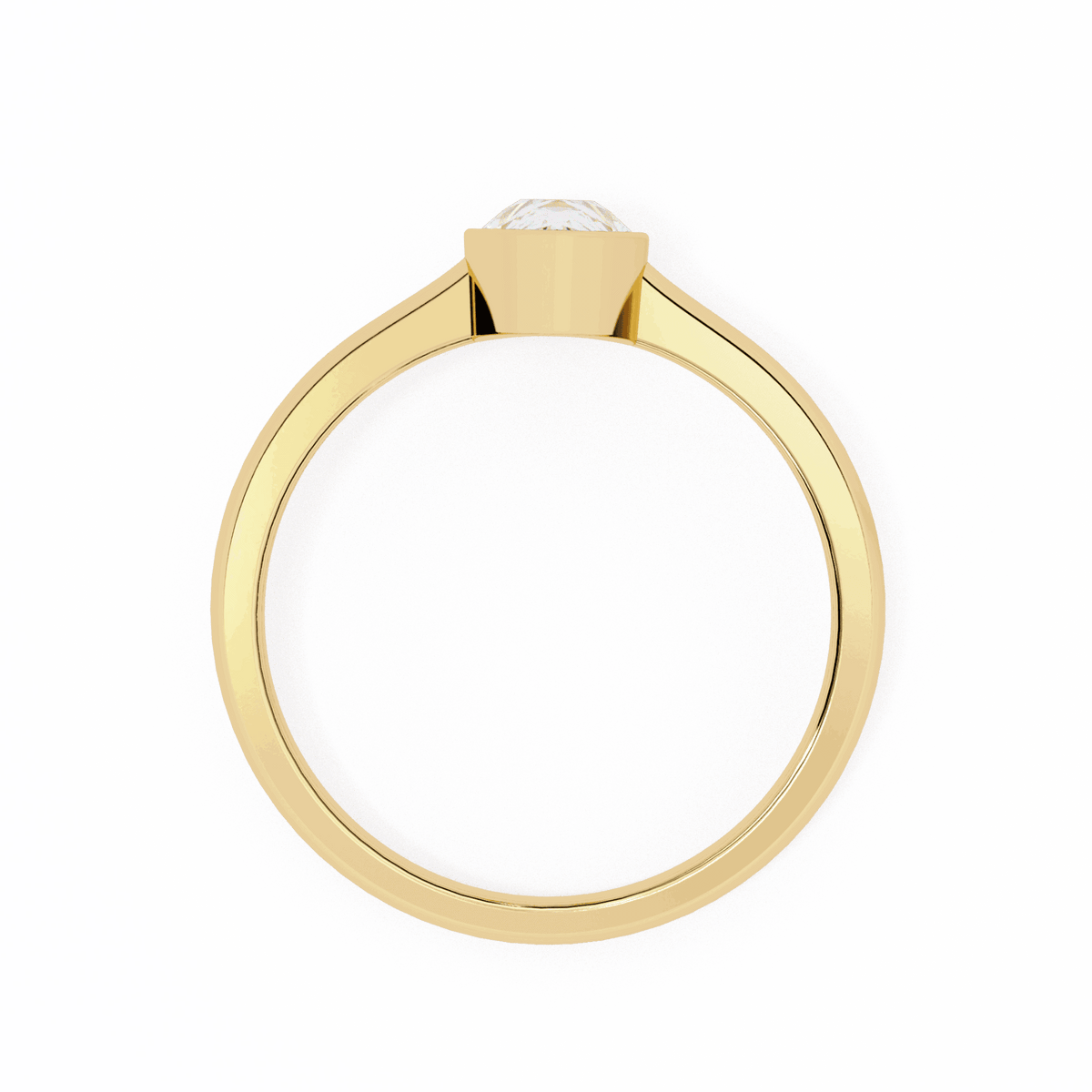 0.5 Carat Pear Minimalist Solitaire Engagement Ring in Moissanite | House of Estara