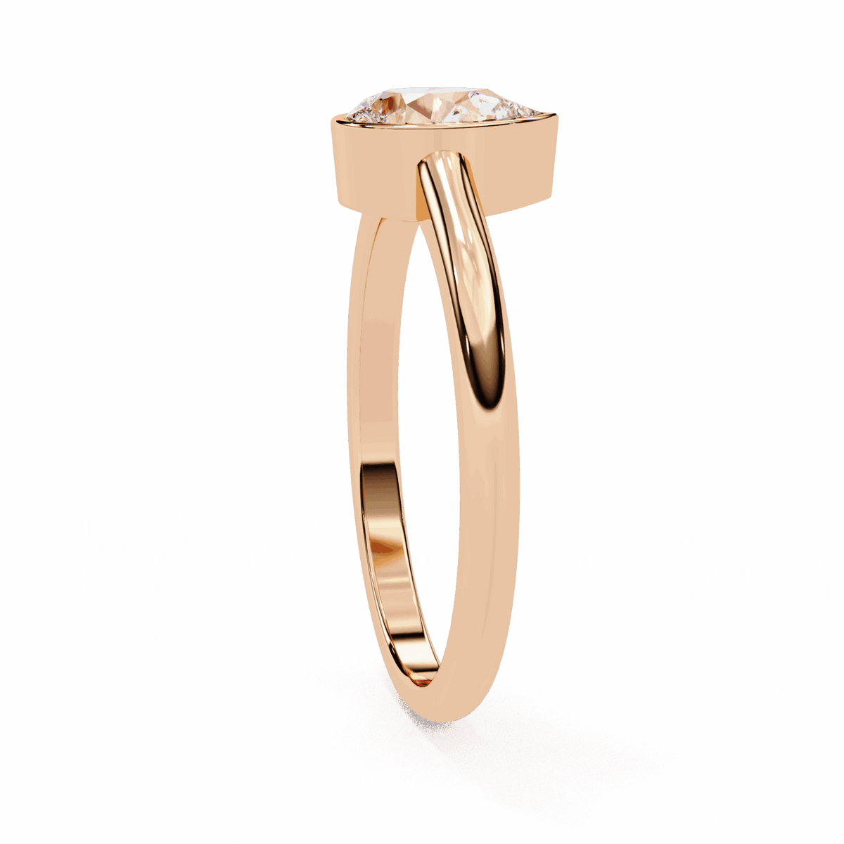 0.5 Carat Pear Minimalist Solitaire Engagement Ring in Moissanite | House of Estara
