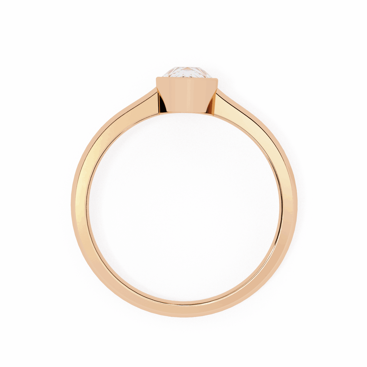 0.5 Carat Pear Minimalist Solitaire Engagement Ring in Moissanite | House of Estara