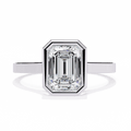 1.25 Carat Emerald Cut Minimalist Solitaire Moissanite Engagement Ring