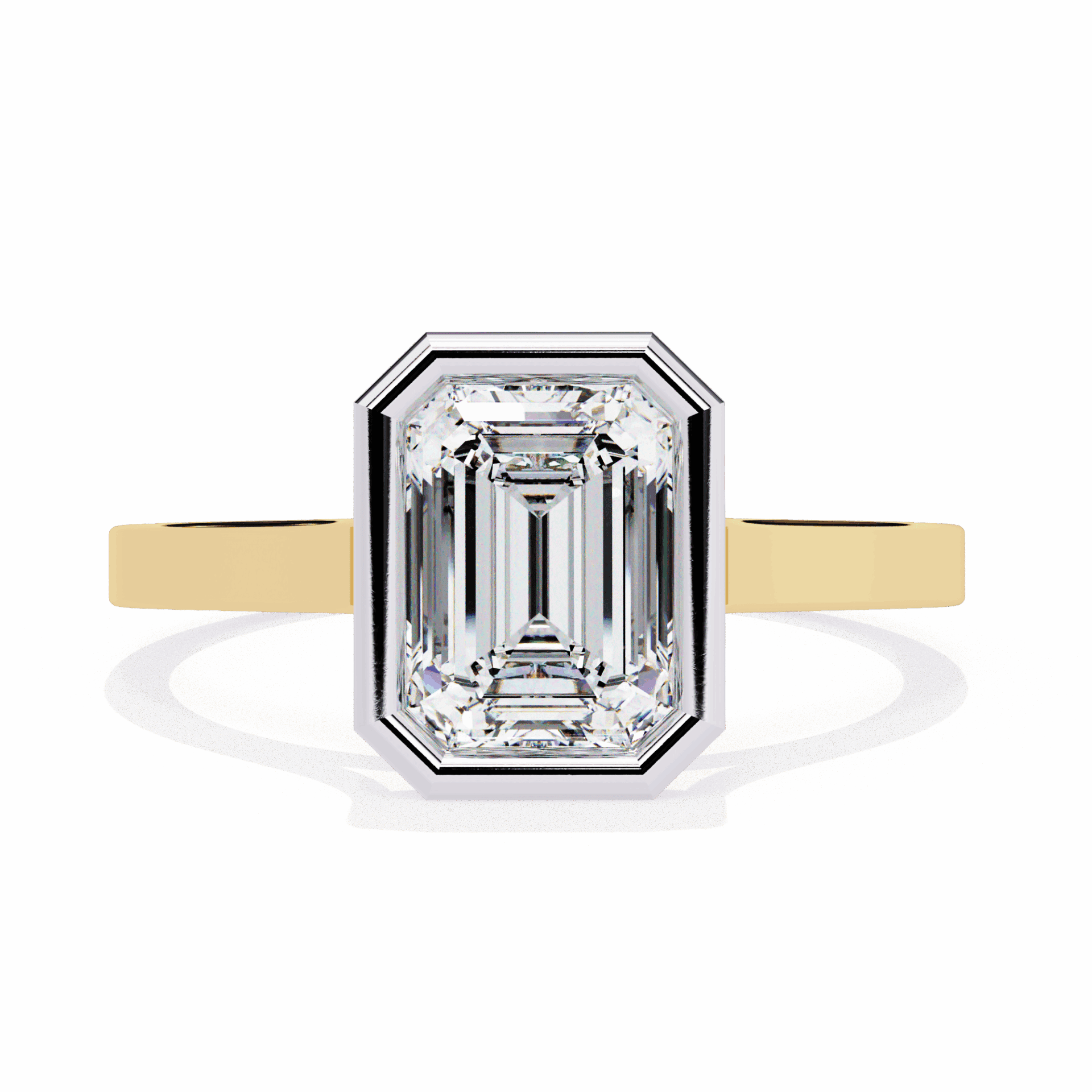 1.25 Carat Emerald Minimalist Solitaire Engagement Ring in Moissanite | House of Estara