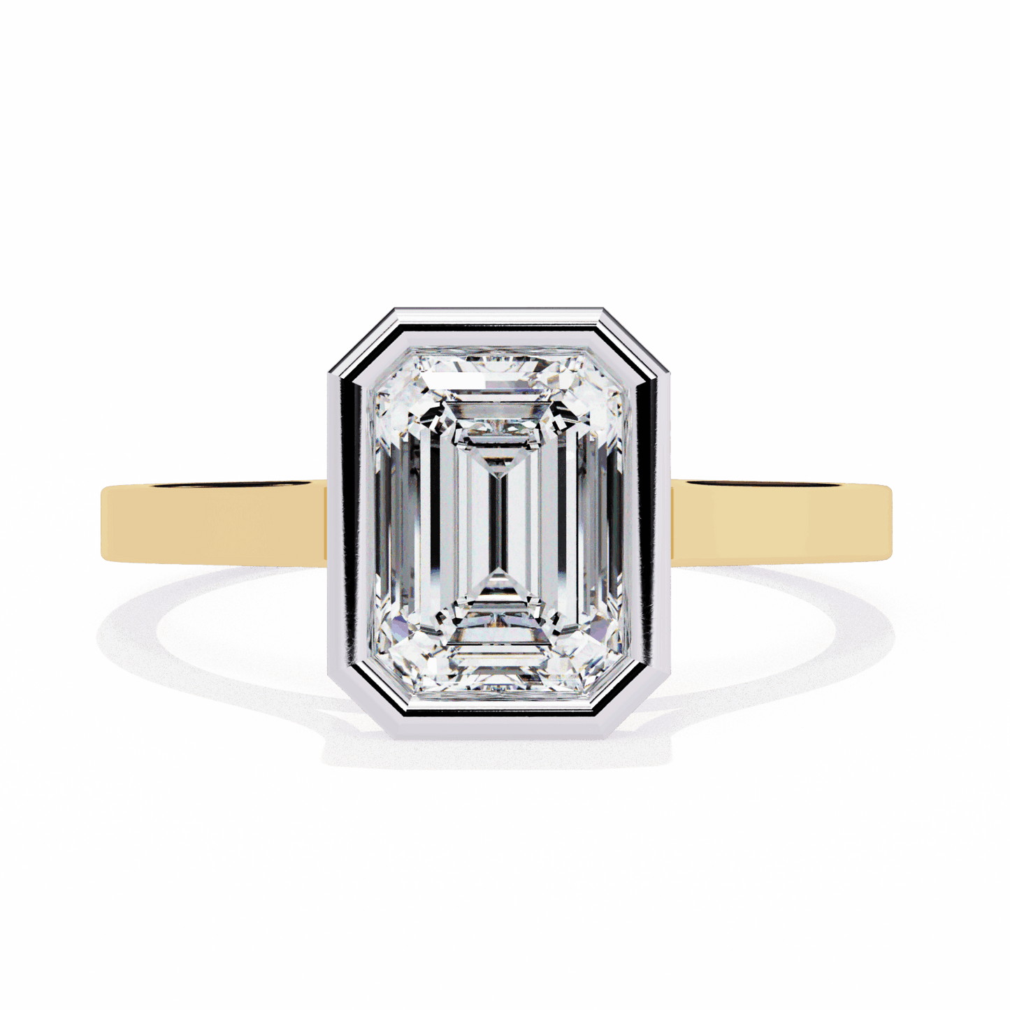 1.25 Carat Emerald Minimalist Solitaire Engagement Ring in Moissanite | House of Estara