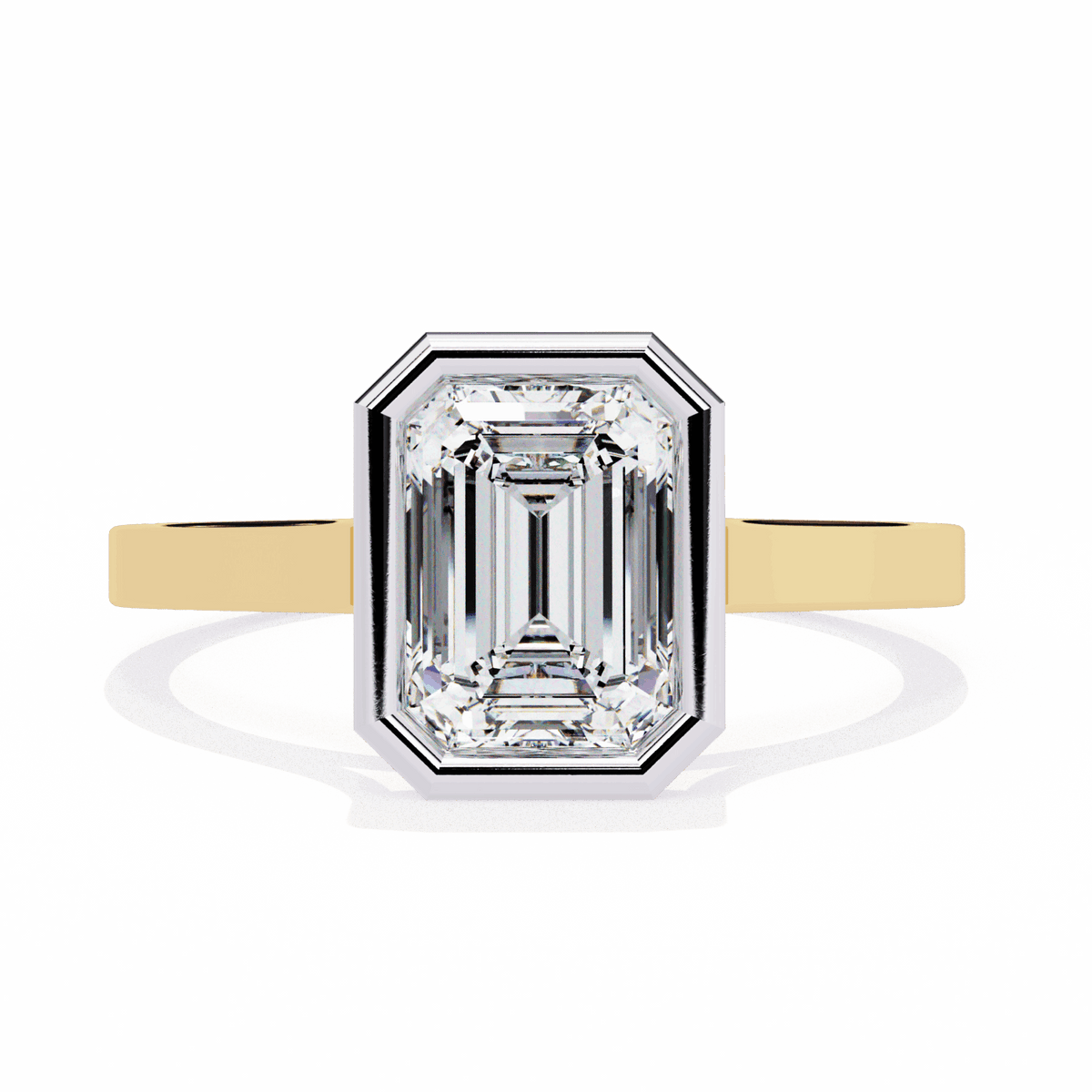1.25 Carat Emerald Minimalist Solitaire Engagement Ring in Moissanite | House of Estara
