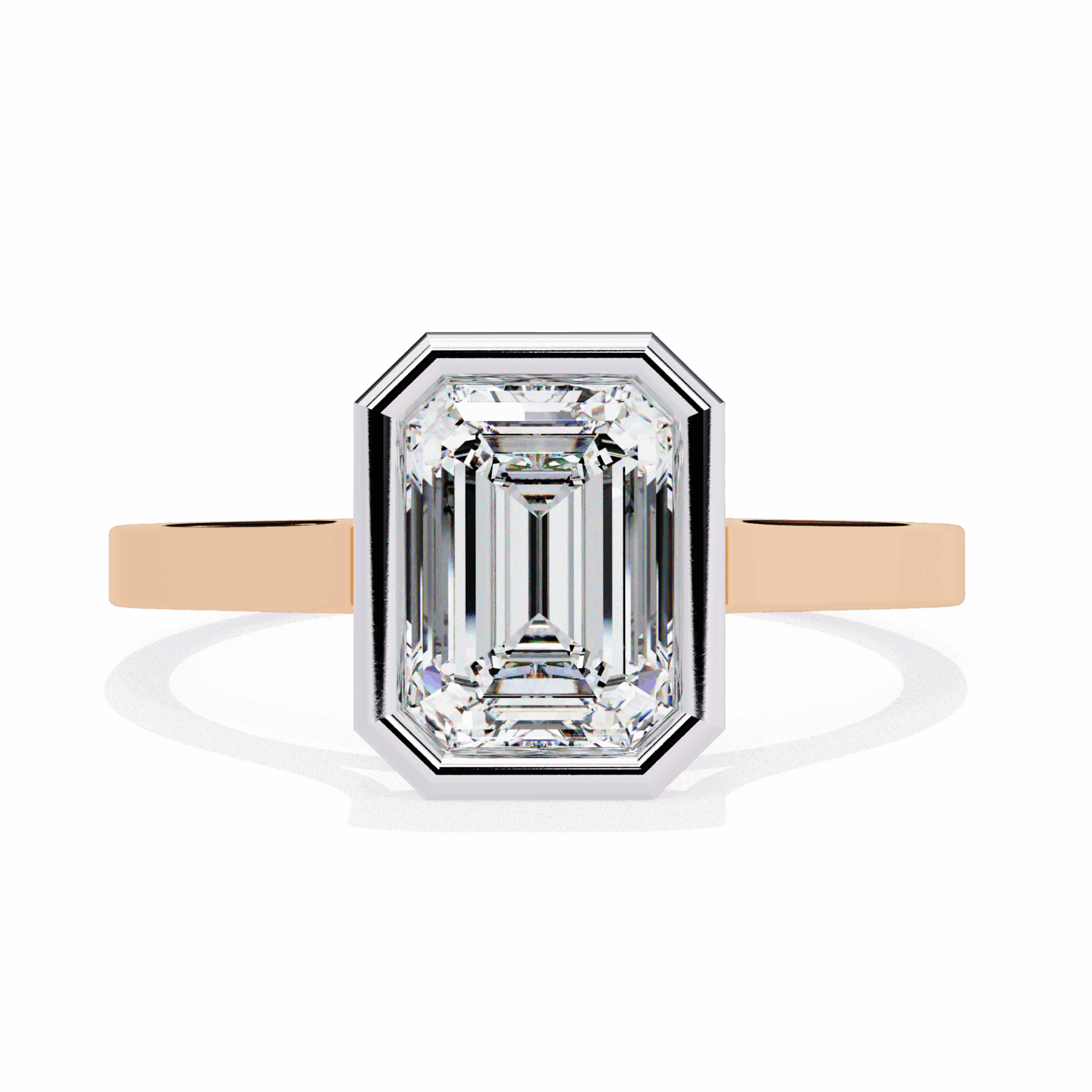 1.25 Carat Emerald Minimalist Solitaire Engagement Ring in Moissanite | House of Estara