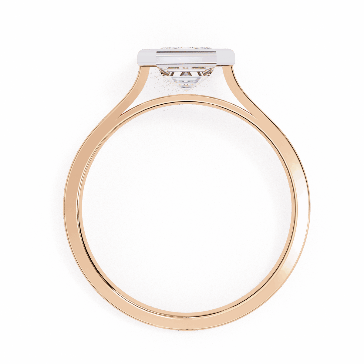 1.25 Carat Emerald Minimalist Solitaire Engagement Ring in Moissanite | House of Estara