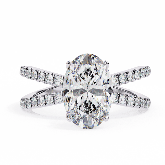 1.5 Carat Oval Eternal Spark Solitaire Ring in Moissanite | House of Estara