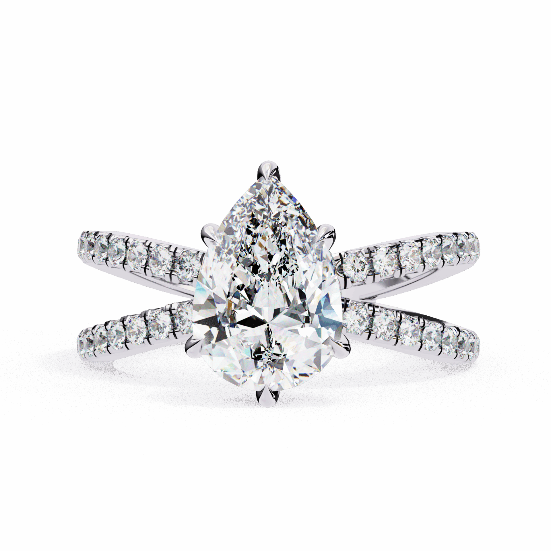 2.25 Carat Pear Eternal Spark Solitaire Ring in Moissanite | House of Estara