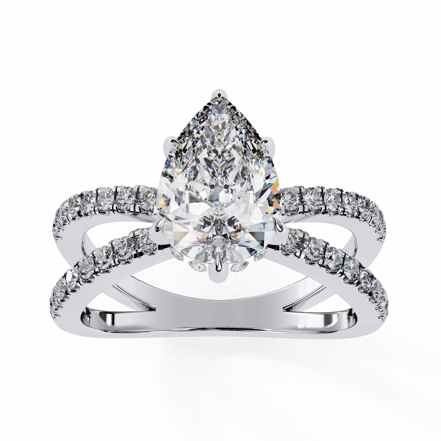 2.25 Carat Pear Eternal Spark Solitaire Ring in Moissanite | House of Estara
